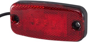 Lampa obrysowa LED, prostokątna 9/30V czerwona przykręcana 111x20x51 mm 3 szt. LED Hella ValueFit