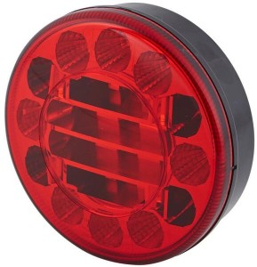 Lampa stop LED, okrągła 10/30V czerwona przykręcana ? 122 mm 24 LED Hella ValueFit