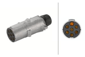 Wtyczka 7-pin DIN/ISO 1185 metalowa przyłącze płaskie