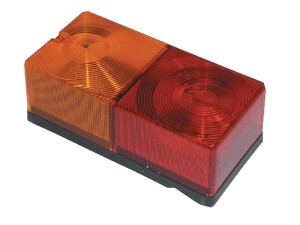 Lampa tylna zespolona, prostokątna 12/24V pomarańczowa/czerwona przykręcana 160x56x80 mm Britax