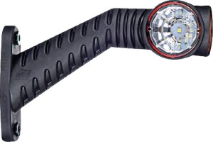 Lampa obrysowa LED, lewa 0.7/1.4W 12/24V biała/pomarańczowa/czerwona 3 LED Kramp