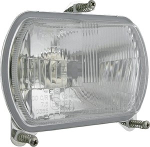 Reflektor przedni halogenowy, owalny 12/24V H4, T4W 156x103x88 mm Kramp