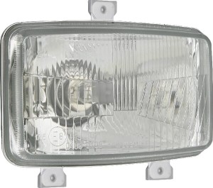 Reflektor przedni halogenowy, prostokątny 12/24V H4, T4W 156x93 mm Kramp