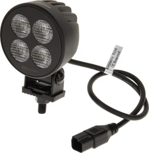 Lampa robocza LED, okrągła 24W 2556lm 12/24V, biała, 83.9x99.5x59 mm światło rozproszone z wtyczką Deutsch, 4 LED