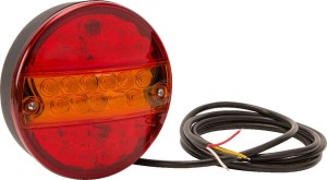 Lampa tylna zespolona LED, okrągła 12V (zintegrowany opornik) ? 142 mm Kramp