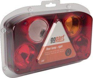 Lampa tylna zespolona, prostokątna prawa 12/24V 238x138x54.5 mm gopart