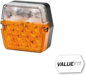 Lampa kierunkowskazu i postoju LED, przednia, kwadratowa 9/36V przykręcana 101.3x41.2x94.7 mm 20 LED Hella ValueFit