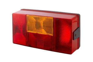 Lampa tylna zespolona, prostokątna lewa 12/24V czerwona/pomarańczowa przykręcana210x66x108 mm Hella