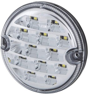Lampa cofania LED, okrągła 10/30V przezroczysta przykręcana ? 95 mm 17 LED Hella