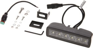 Lampa robocza LED, prostokątna 30W 2880lm 12/24V, biała, 157x49.7x60 mm światło skupione z wtyczką Deutsch, 6 LED