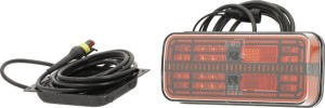 Lampa tylna zespolona LED prostokątna, 12V (zintegrowany opornik) 200.5x85.3x28.9 mm Kramp