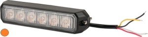 Lampa ostrzegawcza LED, 18W 12/24V pomarańczowa przykręcana 6 LED Kramp