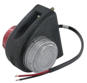Lampa obrysowa LED, okrągła 12V przezroczysta/czerwona przykręcana Britax