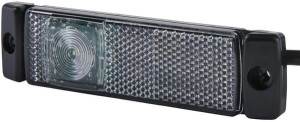 Lampa obrysowa LED, 1.20W prostokątna 24V biała przykręcana 130x32 mm Quick-link 1 LED Hella