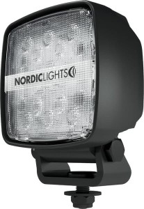 Lampa robocza LED, kwadratowa 42W 3200lm 12/24V, przezroczysta, przykręcana, 110x74x137 mm z wtyczką Deutsch 2-pin światło rozproszone 10 LED, KL 1401 Nordic Lights