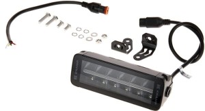 Lampa robocza długa LED, 60W 5040lm prostokątna, 12/24V, biała/pomarańczowa, 204x70x67 mm z wtyczką Deutsch, Combo, prosta, 12 LED, E-BOOST