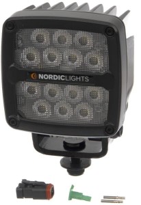 Lampa robocza LED, kwadratowa, 50W 7000lm 12/24V biała przykręcana z wtyczką Deutsch 2-pin, światło rozproszone, 14 LED Scorpius PRO 445 Nordic Lights