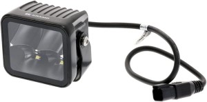 Lampa robocza LED, kwadratowa 40W 4800lm 12/24V, biała, 81x82.5x67.5 mm światło skupione z wtyczką Deutsch, 4 LED