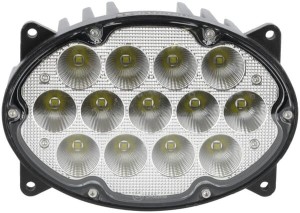 Lampa robocza LED, owalna 65W 5200lm 10/30V 161x110x90 mm światło rozproszone 13 LED, H4, Kramp