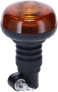 Lampa błyskowa LED, niska 15W 12/24V, pomarańczowa, na uchwyt elastyczna, ? 86x138 mm