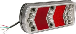 Lampa tylna zespolona LED, prawa prostokątna, 12/24V 228x106x40 mm gopart