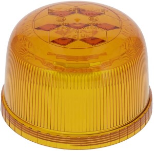 Lampa błyskowa LED, 20W 12/24V, pomarańczowa, na uchwyt elastyczna, ? 126x201 mm
