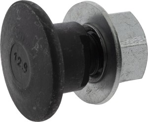 Śruba nożyka z nakrętką, M12x33 mm (kołnierz 18 mm)