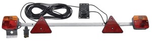 Zestaw lamp na belce, 1000-1600mm z trójkątem odblaskowym 12m