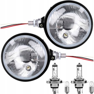 ZESTAW REFLEKTORÓW METALOWYCH Z ŻARÓWKAMI H4 URSUS C-330 C-360 C-385 C-4011