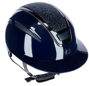 Kask jeździecki Elite Polo M, 56-58cm, granatowy lakierowany, Covalliero