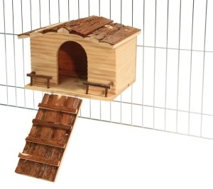 Domek dla gryzoni do zawieszenia na klatce, drewniany, 31 x 22,5 x 20 cm, Kerbl