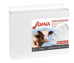 Filtr rurowy do mleka Sana, klejony, 455 x 57 mm, 75 g, 250 szt., Kerbl