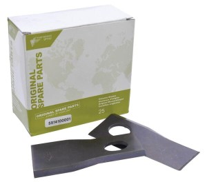 Nożyk kosiarki rotacyjnej prawy 105x48x4 mm owalny otwór 23.0x20.5 mm pasuje do Taarup 25 szt.