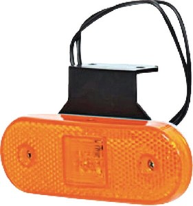 Lampa obrysowa LED, prostokątna, 12/24V z przewodem i uchwytem Kramp
