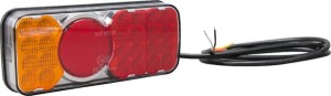 Lampa tylna zespolona LED, prostokątna, 12/24V Kramp
