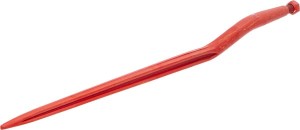 Ząb ładowacza, wygięty: 58 mm profil podwójne T 36x915 mm końcówka szpiczasta z nakrętką M22x1.5 czerwony