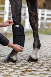 Podkładki pod owijki dla konia Covalliero Therm, czarny, 45x30x2, para, Covalliero