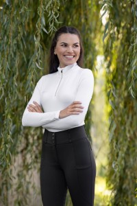 Koszulka jeździecka funkcyjna, damska, biały, roz. S, Covalliero