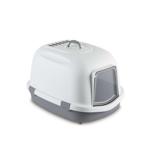 Kuweta Super Queen z filtrem, biało-szara, 71 x 55 x 46,5 cm, Stefanplast