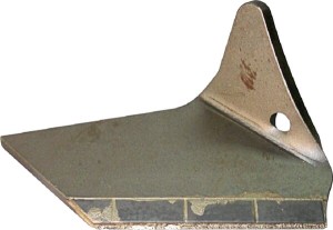 Lemieszyk boczny agregatu, prawy, z węglikiem spiekanym, 250x145x12 mm