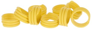 Opaska spiralna dla drobiu, 18 mm, żółta, 100 szt., Kerbl