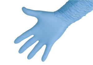 Rękawice nitrylowe Nitrile Premium Plus, rozmiar XXL, niebieske, 50 szt., Kerbl