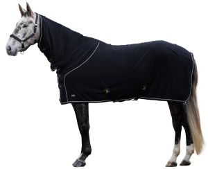Derka polarowa z kapturem Covalliero Therm, czarny, roz. 155 cm, Covalliero