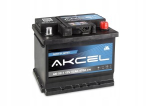 Akumulator 12V 52Ah 470A P+ Akcel Varta Clarios AK-52-1