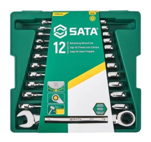 ZESTAW 12 KLUCZY PŁASKO-OCZKOWYCH Z GRZECHOTKĄ