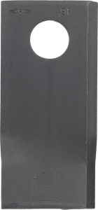 Nożyk kosiarki rotacyjnej lewy 106x48x4 mm otwór Ø 19 mm okrągły pasuje do Fella 25 szt.