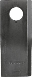 Nożyk kosiarki rotacyjnej lewy 112x48x4 mm otwór Ø 19 mm okrągły pasuje do Fella/Krone 25 szt.