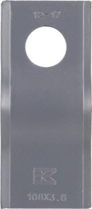 Nożyk kosiarki rotacyjnej lewy/prawy 108x47x3 mm otwór Ø 21 mm okrągły pasuje do PZ/Marangon 25 szt.