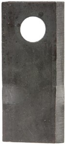 Nożyk kosiarki rotacyjnej prawy 107x48x4 mm otwór Ø 19 mm okrągły pasuje do Niemeyer