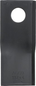 Nożyk kosiarki rotacyjnej lewy 112x48x4 mm otwór Ø 19 mm okrągły pasuje do Fella 25 szt.